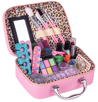 НАБОР МАКИЯЖА ДЛЯ НОГТЕЙ КОСМЕТИКА В ЧЕМОДАНЕ ДЛЯ ДЕВОЧЕК