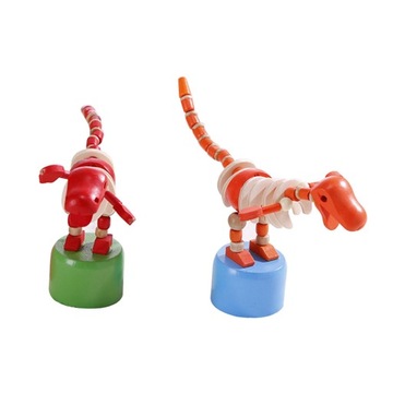 Marionetki zwierzęce Dinozaur na biegunach Zabawka Push Puppet