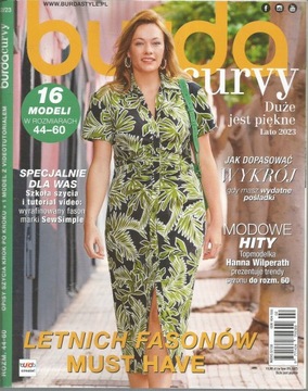 Burda duże jest piękne plus curvy 2/2023 szycie wykroje