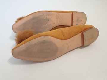 Кожаные балетки Zara Basic.