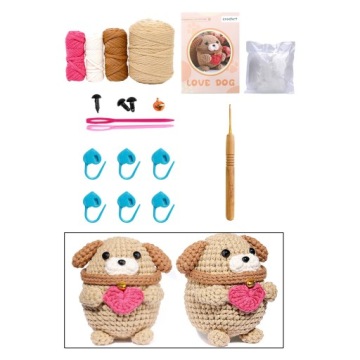 Набор для вязания крючком для начинающих Набор для вязания крючком для щенков