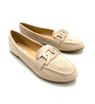 LORDSY МОКАСИНЫ НА ЦЕПОЧКЕ, БЕЖЕВЫЙ 40