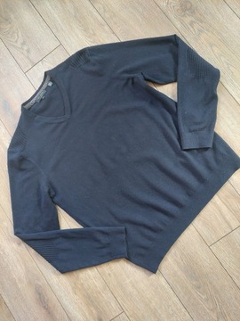 TED BAKER granatowy sweter 50% wool rozm 4 (L)