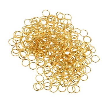 300 sztuk pozłacane pierścienie skoku otwarte złącza tworzenia biżuterii 4mm DIY