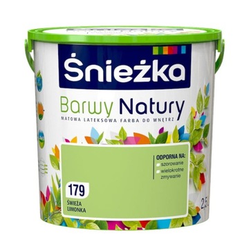 Farba do ścian Barwy Natury 2,5l 179 Świeża Limon