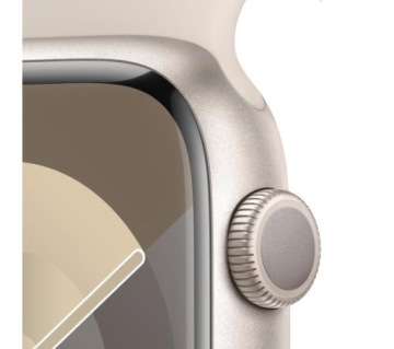 Часы APPLE Watch Series 9 с GPS, 45 мм, алюминиевый корпус Starlight и Starlight Sport