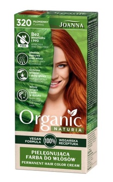 Joanna ORGANIC VEGAN farba do włosów 320 płomienny