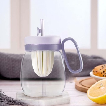 Бутылка Bubble Tea Cup с трубочкой для смузи Smoothies 850мл фиолетовый