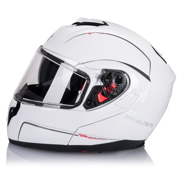 MT FLIP-UP ATOM KASK SZCZĘKOWY BIAŁY ROZM M