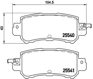 BREMBO ПРАВА 49 047 КОМПЛЕКТ КОЛОДОК ГАЛЬМІВНИХ, ГАЛЬМА ДИСКОВІ 