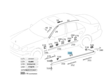 ОРИГИНАЛЬНЫЙ ШТИФТ РАМЫ MERCEDES E W211