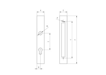 ЗАМОК КАССЕТНЫЙ профиль 30x30 ВОРОТА - ДВЕРЬ ЛОФТ