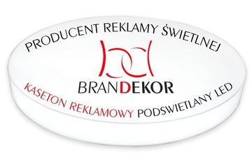 KASETON reklamowy LED okrągły z plexi GRAFIKA 60cm