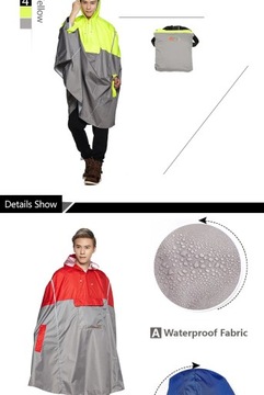 Дождевик-пончо с капюшоном QIAN, водонепроницаемые плащи, велосипедная куртка для велоспорта