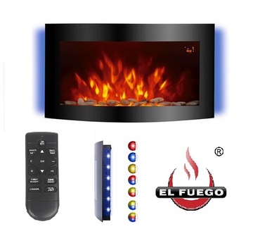 ELEKTRYCZNY KOMINEK ŚCIENNY EL FUEGO DAVOS 2000W