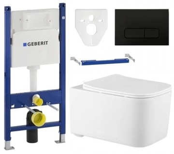 ZESTAW WC STELAŻ GEBERIT MISKA MEXEN ELIS BIAŁ MAT