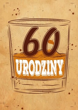 ZAPROSZENIE NA URODZINY 60 URODZINY Szkocka Whisky