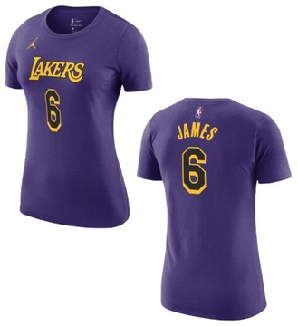 Koszulka damska Nike Tee NBA LA Lakers James #6 DV6345504 XL