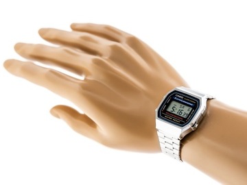 ВИНТАЖНЫЕ МУЖСКИЕ ЧАСЫ CASIO RETRO A168WA секундомер с будильником и датой + КОРОБКА