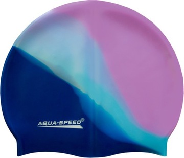 Czepek pływacki dla dorosłych Silikon Aqua-Speed wielokolorowy