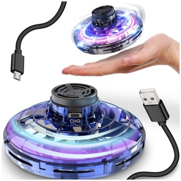 LATAJĄCY DRON SPINNER BUMERANG UFO LED dla dzieci