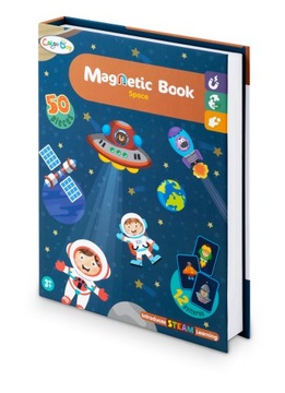 KSIĄŻKA MAGNETYCZNA EDUKACYJNA PUZZLE UKŁADANKA KOSMOS PUDEŁKO ZESTAW