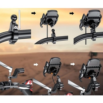 Держатель для телефона для мотоцикла USB QC3.0 12/24 В, зарядное устройство для мотоцикла