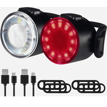 ВЕЛОСИПЕДНАЯ ЛАМПА ПЕРЕДНИЙ ЗАДНИЙ ФОНАР СВЕТОДИОДНЫЙ USB ДЛЯ ВЕЛОСИПЕДНОГО РУЛЯ МОЩНЫЙ ЯРКИЙ