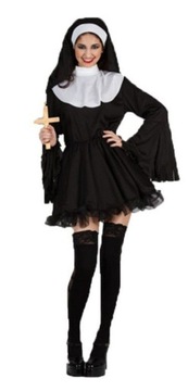 Strój ZALOTNA ZAKONNICA sukienka na HALLOWEEN r.One size fits all.