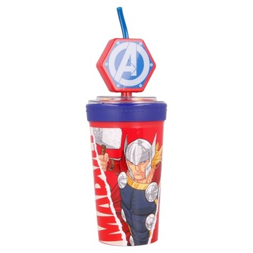 Чашка AVENGERS MARVEL с трубочкой 475мл
