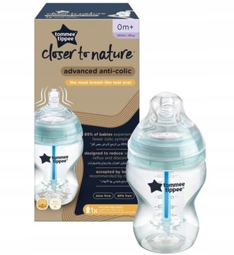 TOMMEE TIPPEE BUTELKA ANTYKOLKOWA 260 ml + CZUJNIK