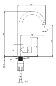 Смеситель для кухни DEANTE ASTER BCA 062M МОЙКА/МОЙКА