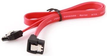 Кабель для дисков SATA 3 - 50см, защелка, угловой