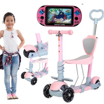 Hulajnoga dziecięca Baby Mix Scooter różowa + GRA WODNA