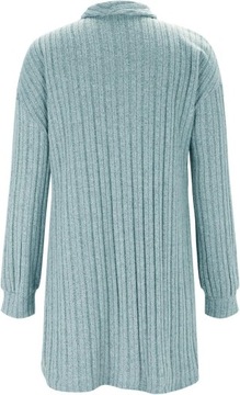 Drapowany otwarty sweter dla kobiet lekki sweter na co dzień z długim