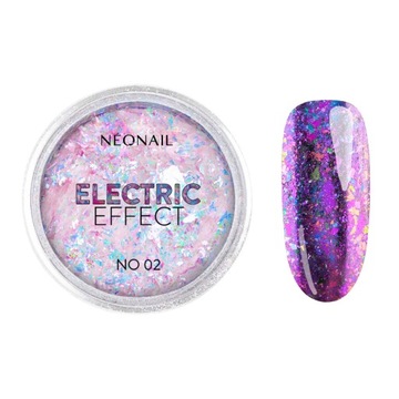 NEONAIL Różowy Pyłek do paznokci ELECTRIC EFFECT 02