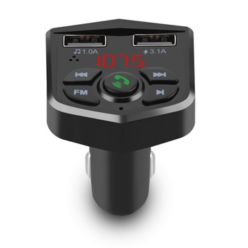 Bluetooth FM-передатчик USB-зарядное устройство Вольтметр