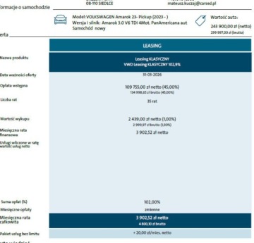 Volkswagen Amarok II 2026 Volkswagen Amarok PanAmericana 3.0 TDI 240 KM Auto, zdjęcie 1