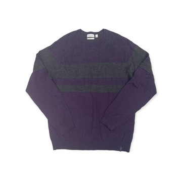 Bluzka sweter męski fioletowy CALVIN KLEIN L