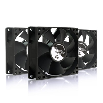 3x AABCOOLING BLACK SILENT FAN 8-cm CHŁODZENIE ELEKTRONIK-I WIATRAKI 50m3/h