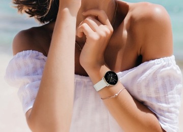 ЖЕНСКИЕ СМАРТ-ЧАСЫ AMOLED ДЛЯ ЖЕНЩИН РАЗГОВОРЫ ИЗМЕРЕНИЯ СПОРТИВНОЕ МЕНЮ PL