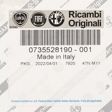 FIAT 500 ABARTH PŘEDNÍ LIŠTA MLHOVKOVÉ SADA 2 KUSU 735528190