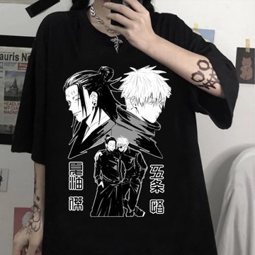 Koszulki męskie Koszulka Jujutsu Kaisen Anime Geto Suguru Gojo Satoru T-Shi