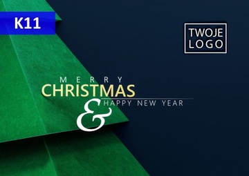 Kartki świąteczne z logo 100 szt. A5 składane do A6 + koperty KOLEKCJA