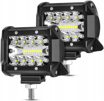 ZESTAW LAMPA ROBOCZA HALOGEN 2x 420W LED CREE IP68
