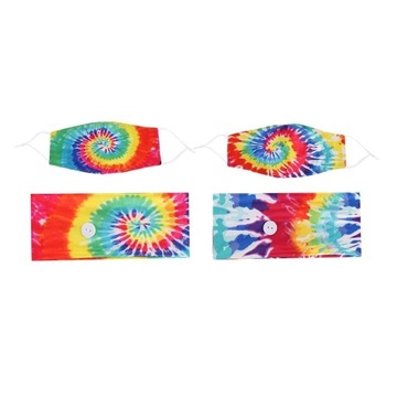 Kloware 2x Wide Stretchy Headband with Buttons