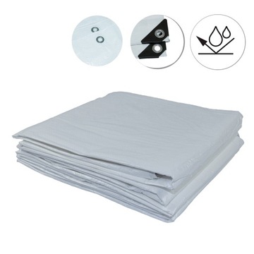 PLANDEKA 2x3m Płachta Biała 100g Folia Gruba UV++