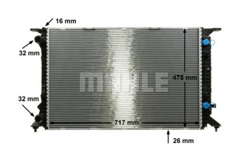 РАДИАТОР AUDI A4 2.0TDI 07- Mahle CR 910 000P Радиатор, система охлаждения