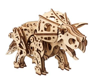 DINOZAUR Triceratops UGEARS DREWNIANY MODEL PUZZLE 3D DO SKŁADANIA