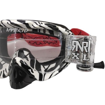 GOGLE ENDURO DAMSKIE CZARNOBIAŁE ROLL OFF RIPNROLL